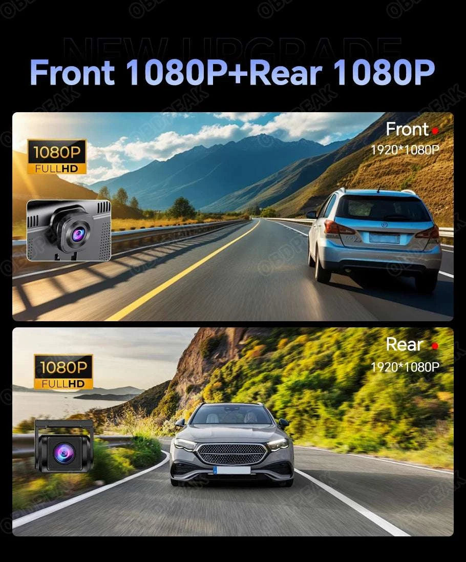 11.3" Android 14 Car Mirror Dash Cam with CarPlay, GPS & 1080P-K60 Pro-Single lens / With 128G TF Card