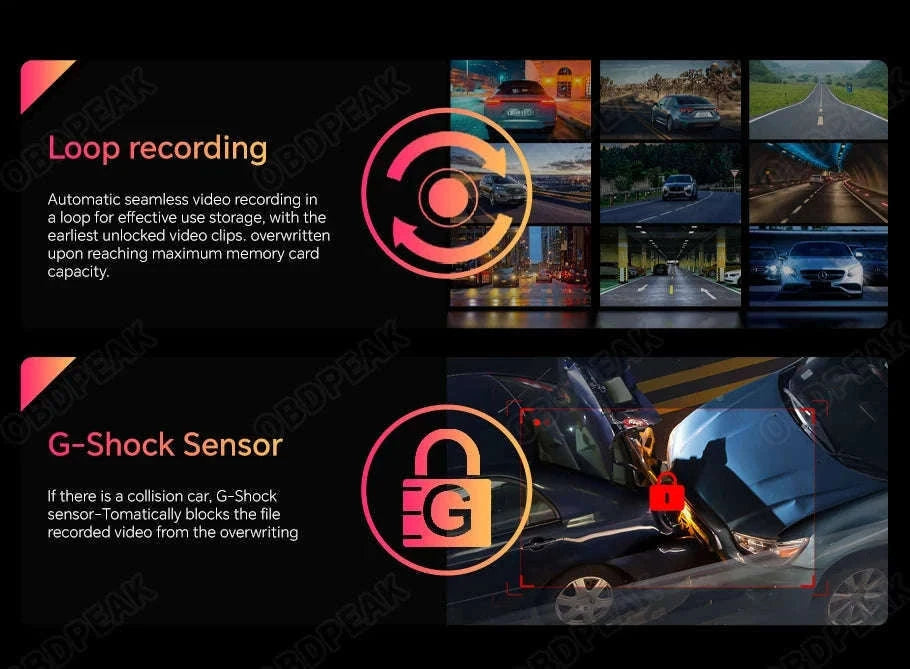11.3 Inch 4K Car DVR Dash Cam with GPS and Dual Lens-Single Len / No TF Card
