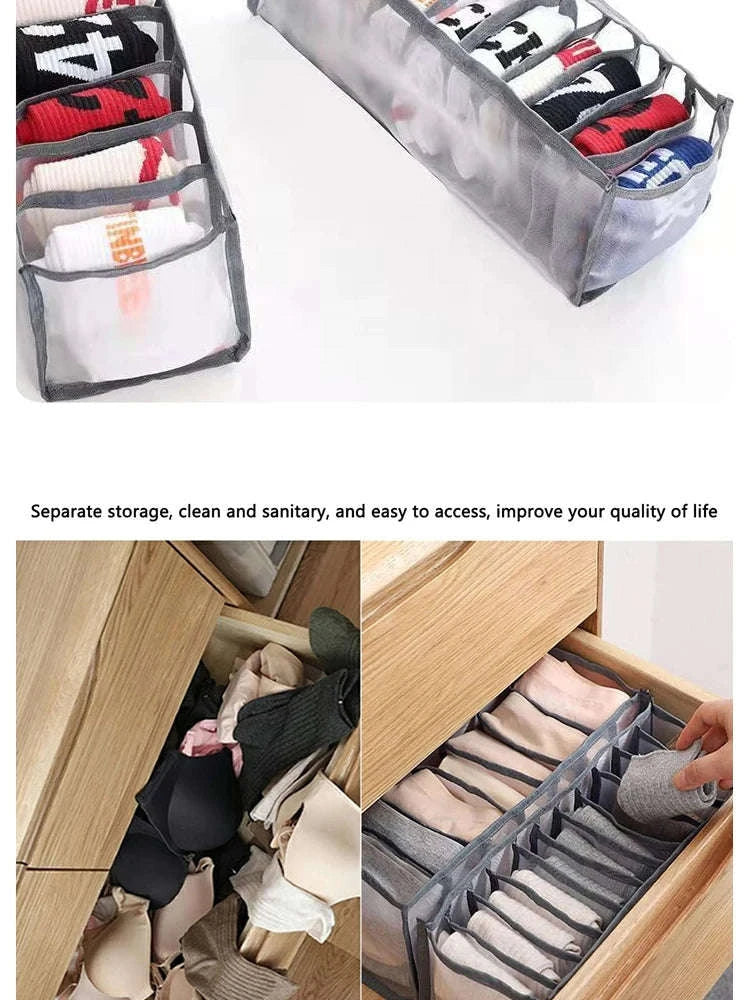 11-Compartment Collapsible Underwear Storage Box-11 cells C2421G