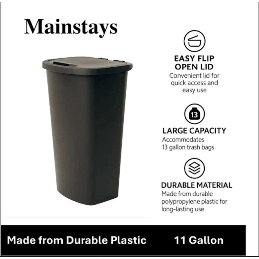 11 Gallon Kitchen Trash Can with Lift-Top Lid-United States