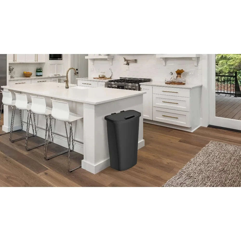11 Gallon Kitchen Trash Can with Lift-Top Lid-United States