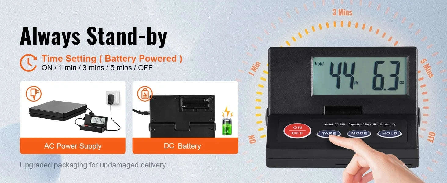 110 lb Digital Postal Shipping Scale with Foldable LCD Screen-110 lbs / Poland
