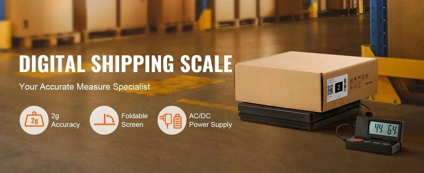 110 lb Digital Shipping Scale with Foldable LCD & Tare Function-110 lbs / United States