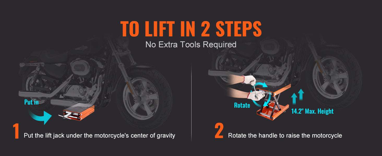 1100 lbs Motorcycle Scissor Lift Jack with Wide Deck & Safety Pin-Motorcycle Lift / spain