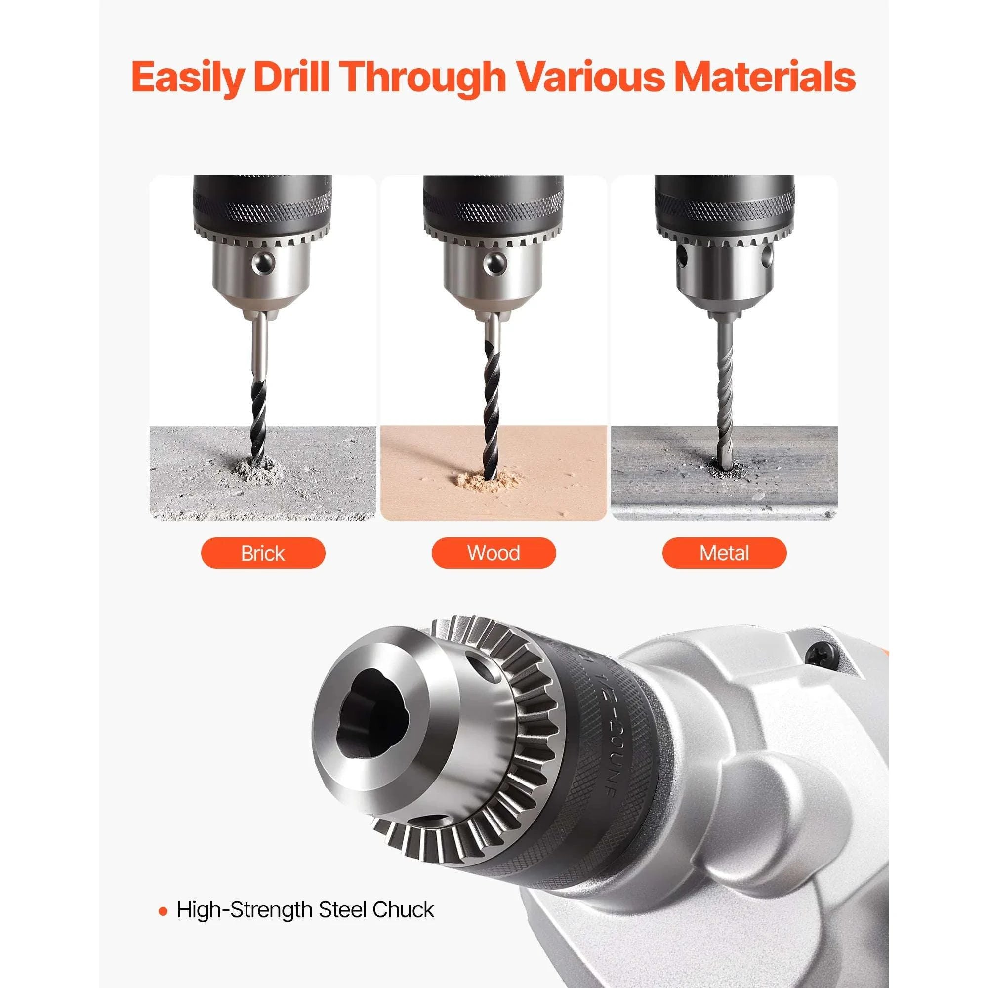 1100W Corded Drill Mixer with D-Handle & Variable Speed Control-1200W 15.89mm / United States