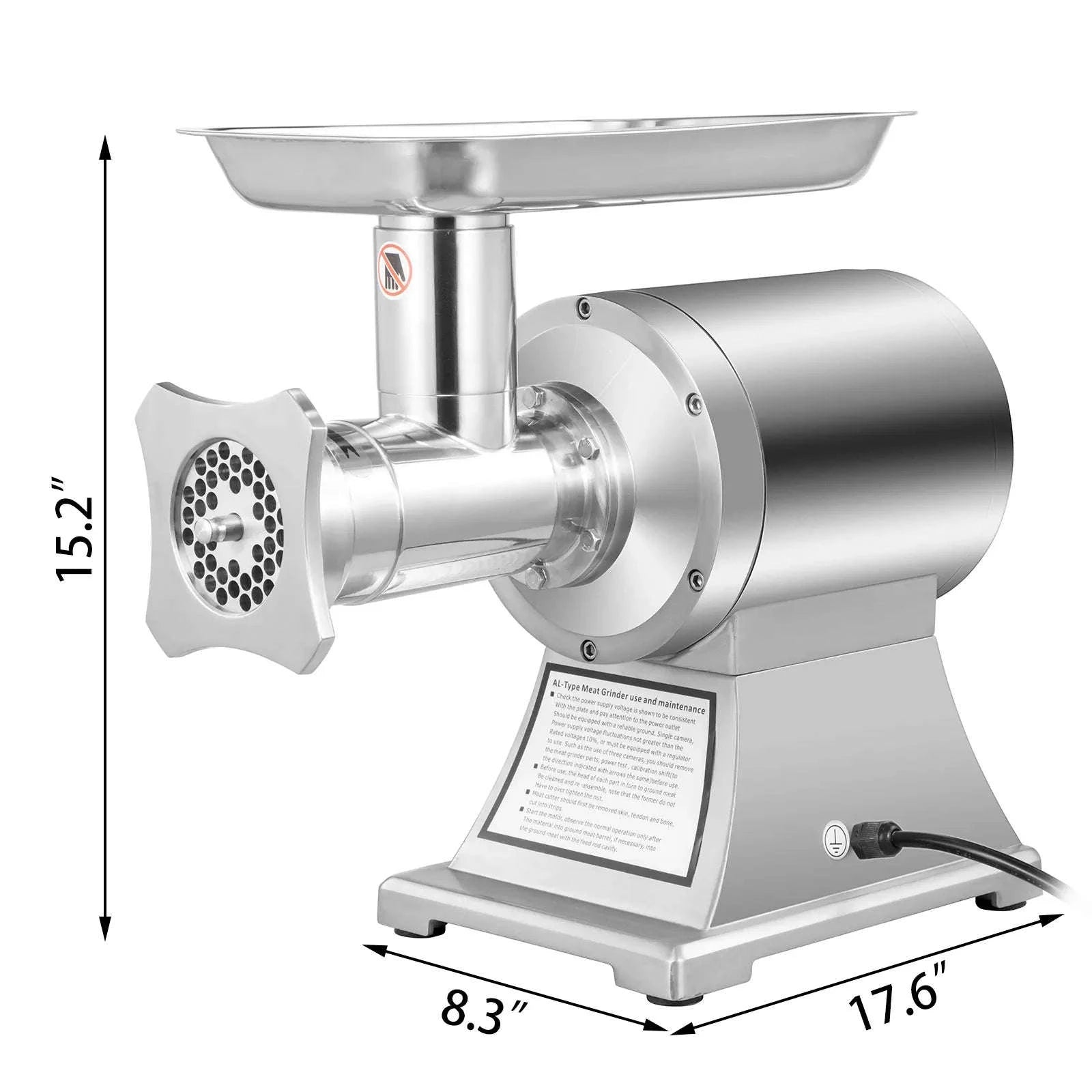 1100W Electric Meat Grinder for Commercial Use-United States / 250kg/h