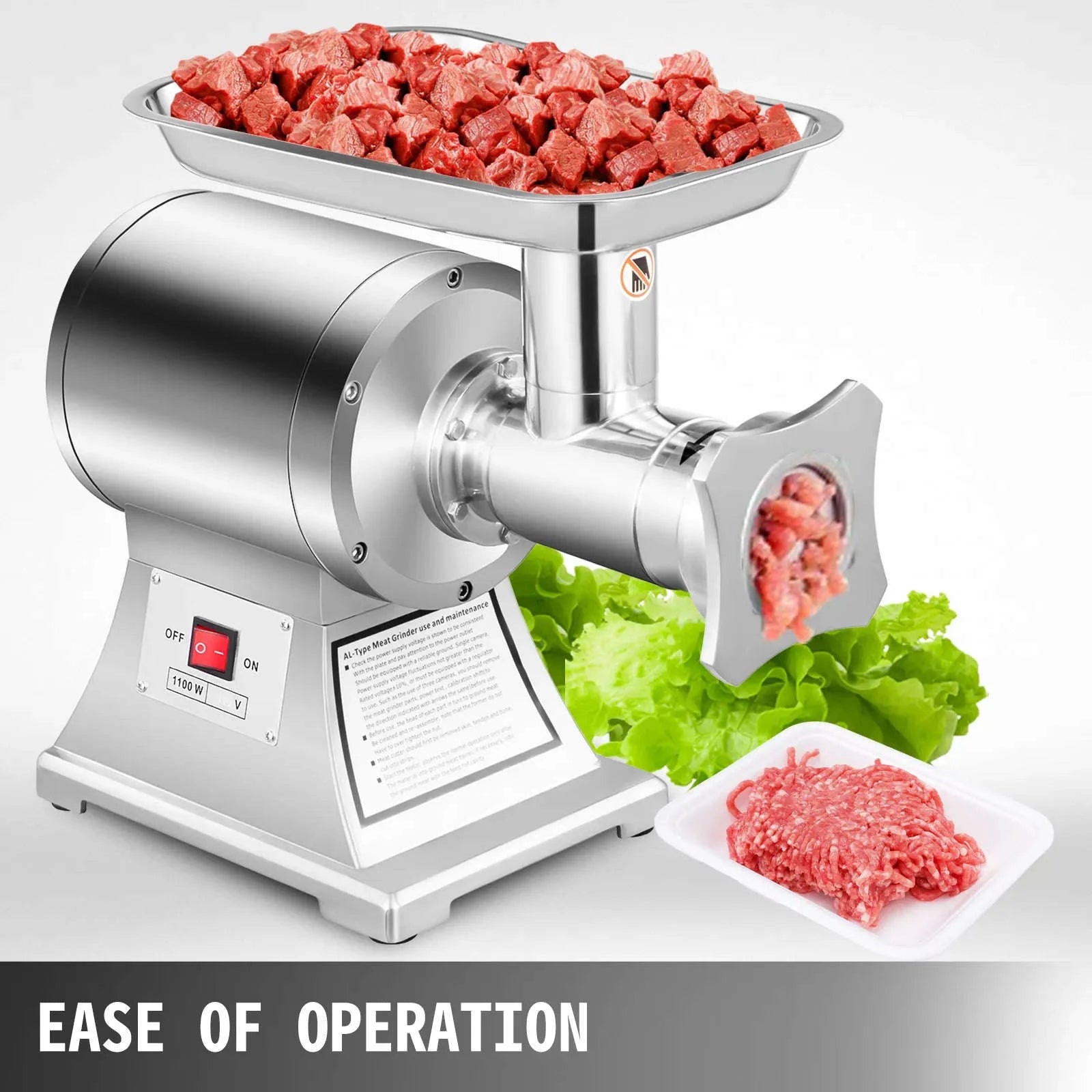 1100W Electric Meat Grinder for Commercial Use-United States / 250kg/h