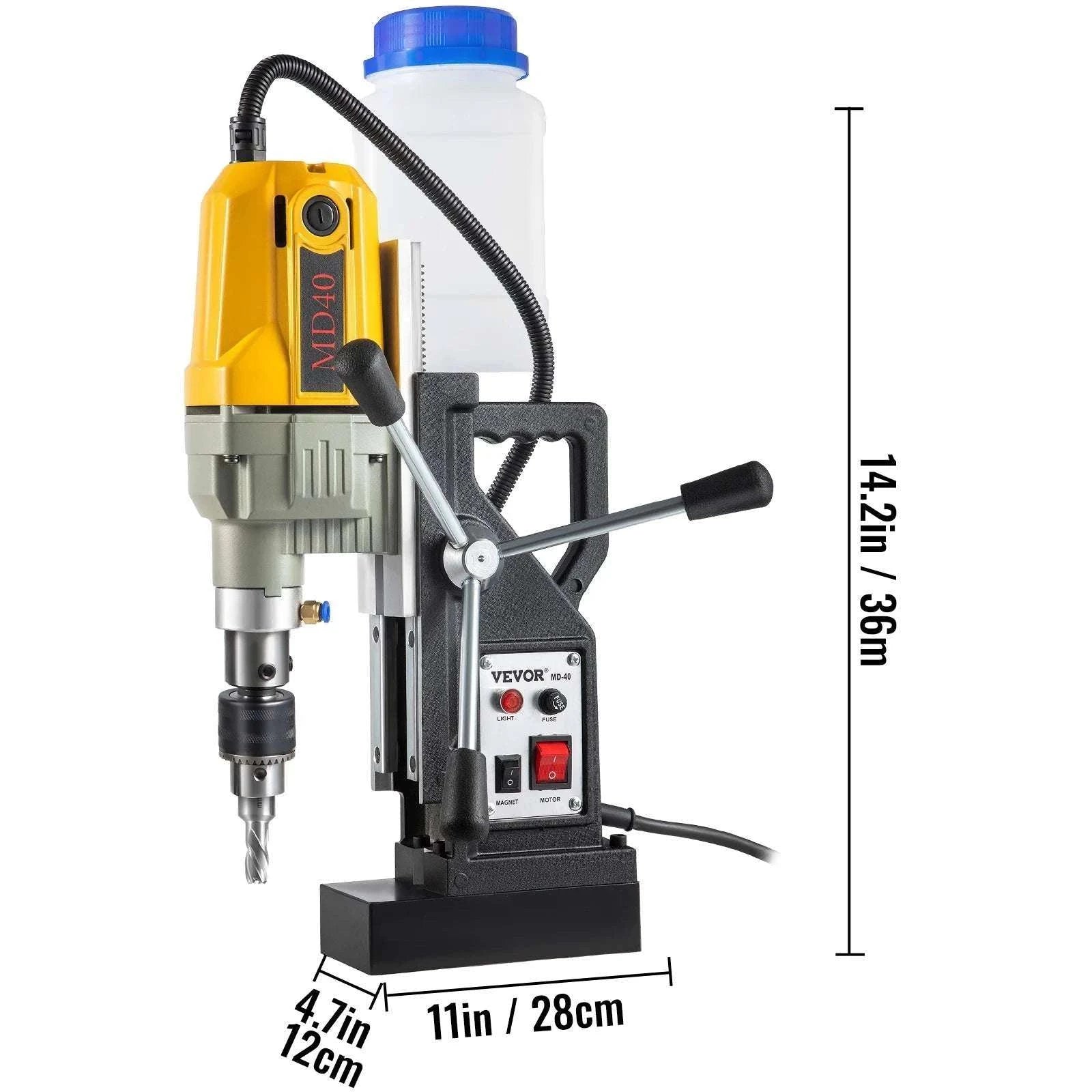 1100W Magnetic Drill Press with 12000N Base & 40mm Capacity-7 Bits / Mexico