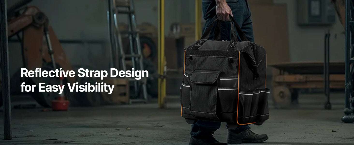 110L Rolling Tool Bag with Wheels, 25 Pockets & Telescoping Handle-18 in / United States