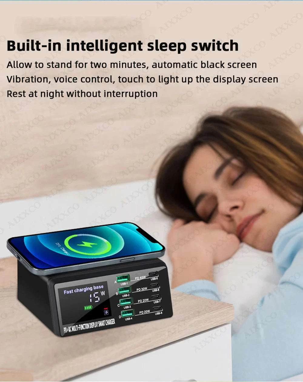 110W Multi-Port USB C Charger Station with PD & QC Fast Charge-EU Plug / 110W Charger Station