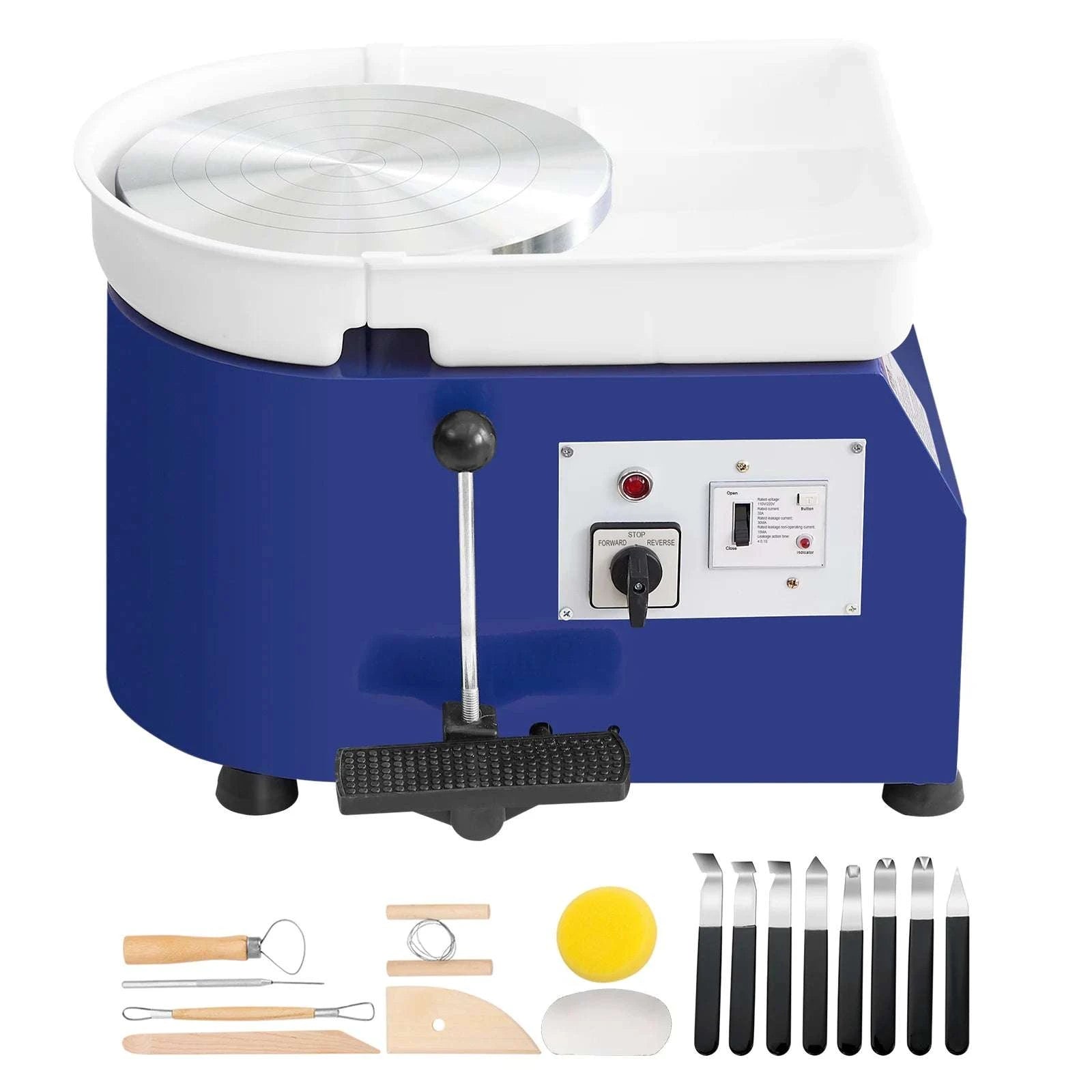 11in Pottery Wheel Machine 350W with Foot Pedal Adjustable Speed-450W 8kg Blue / france