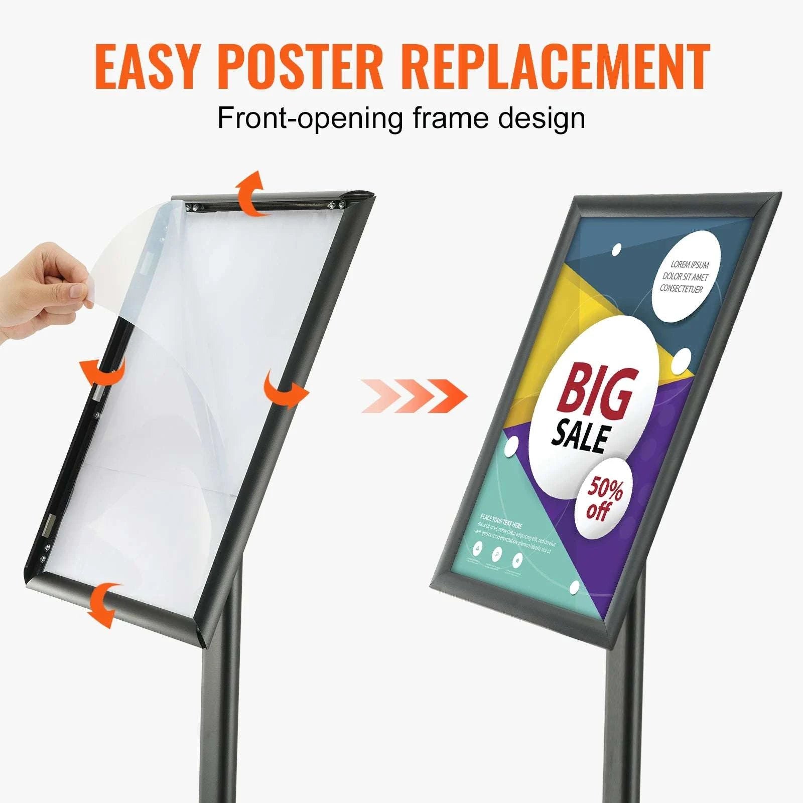 11x17 Adjustable Floor Sign Holder Stand with Weighted Base-11x17in / Poland