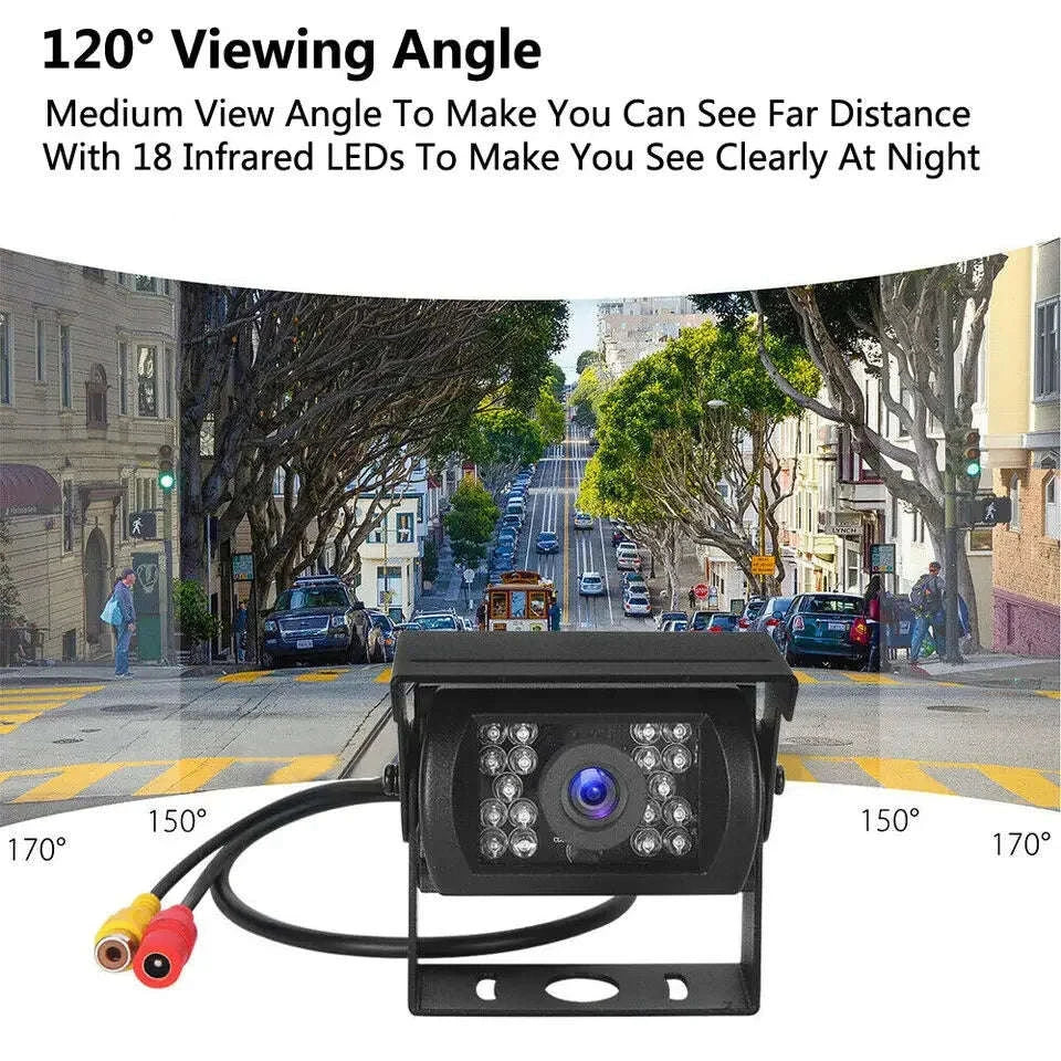 12-24V Wired Rear View Camera System with 7 Inch Monitor and 10m Cable-monitor and1 camera