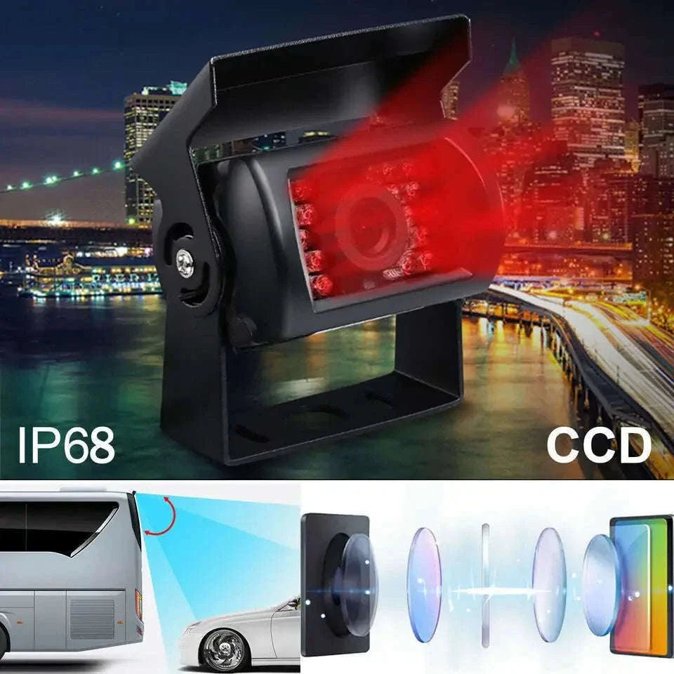 12-24V Wired Rear View Camera System with 7 Inch Monitor and 10m Cable-monitor and1 camera