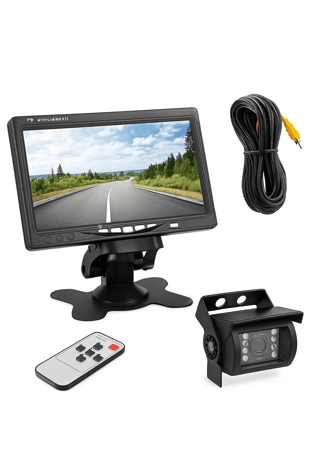 12-24V Wired Rear View Camera System with 7 Inch Monitor and 10m Cable-monitor and1 camera