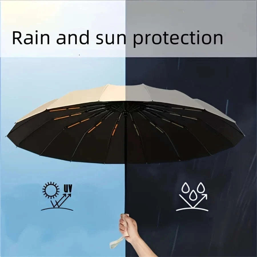 12-Bone Black Glue Fully Automatic Folding Umbrella-B / 12K / metal-fiber composite