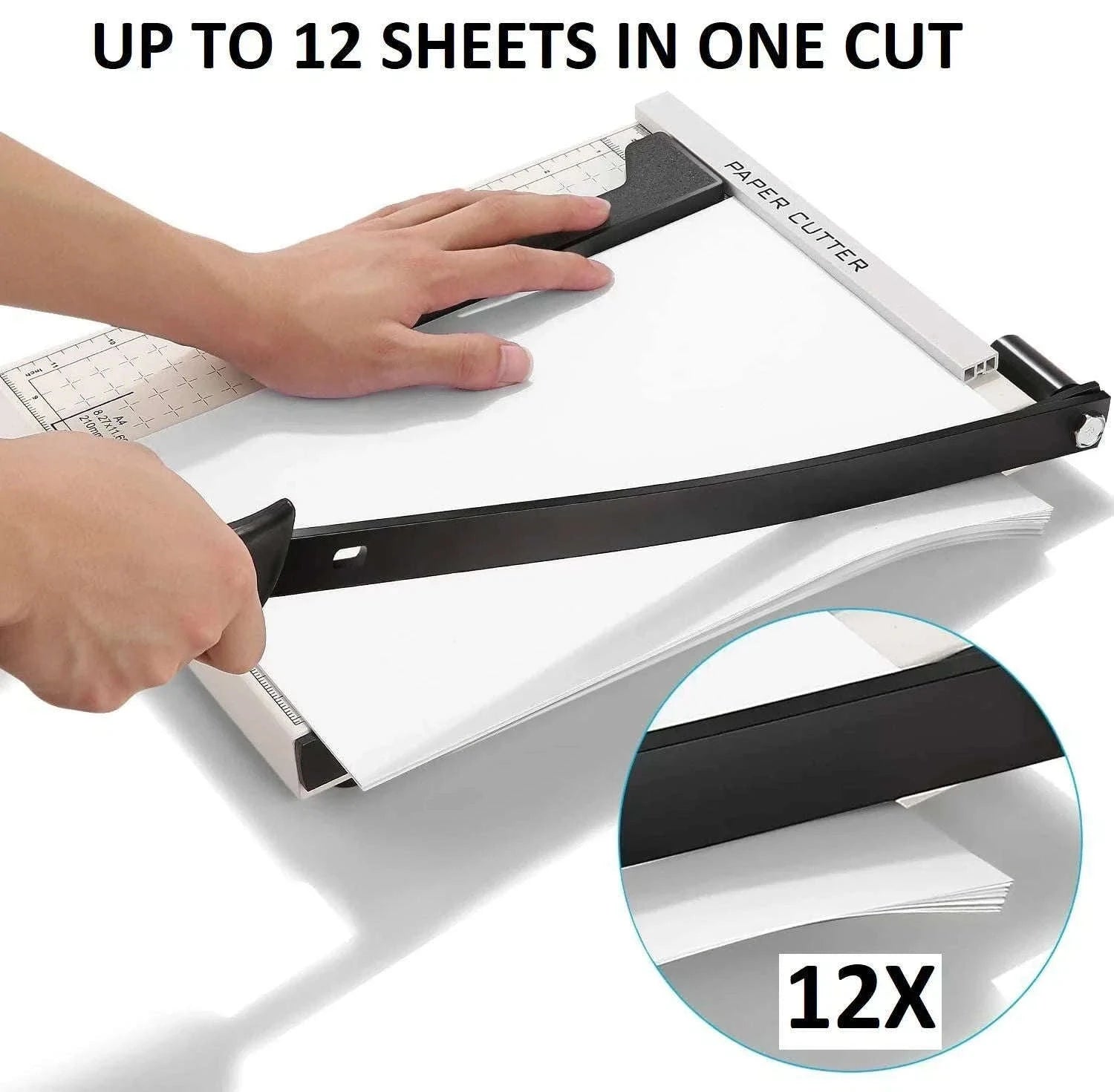 12-Inch A4 to B7 Paper Cutter – Precise Manual Trimming Tool-Creamy White / United States