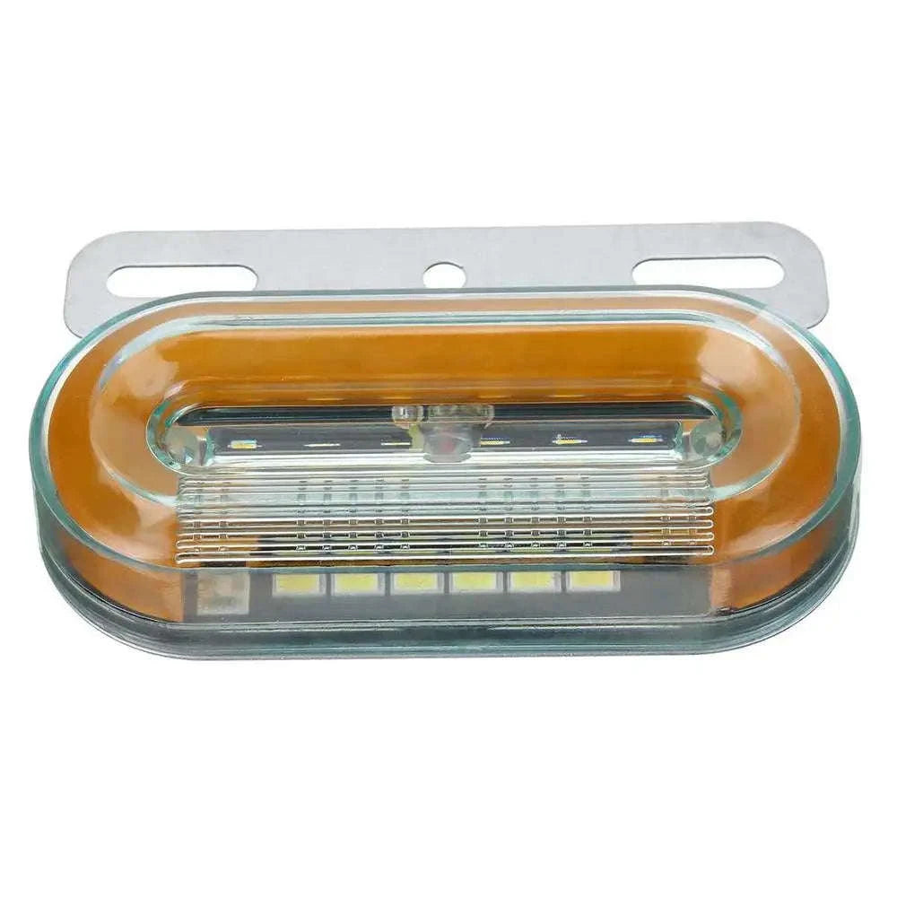 12-Piece 12V/24V LED Side Marker Lights for Truck Trailer Van Bus-12 pcs