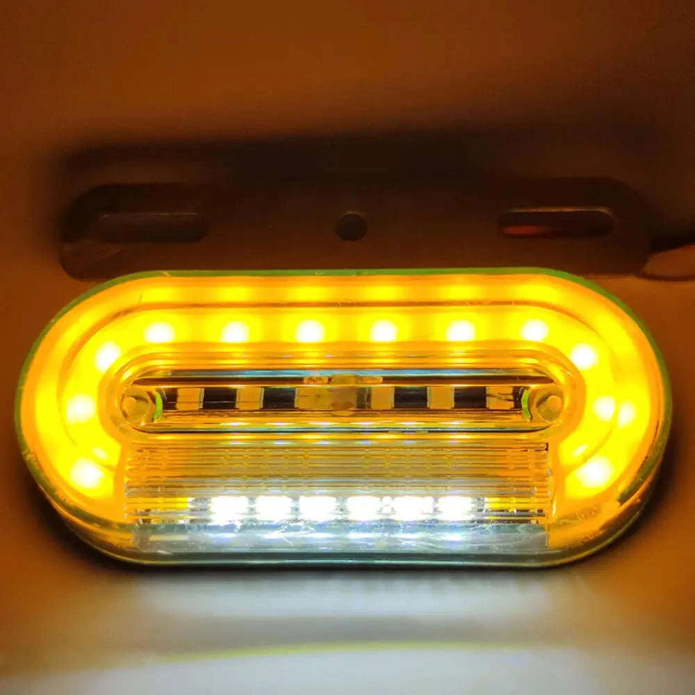 12-Piece 12V/24V LED Side Marker Lights for Truck Trailer Van Bus-12 pcs