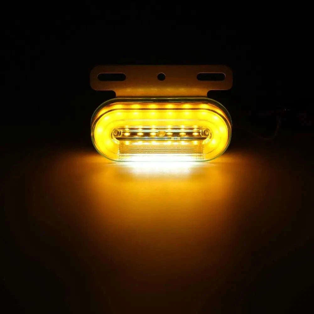 12-Piece 12V/24V LED Side Marker Lights for Truck Trailer Van Bus-12 pcs
