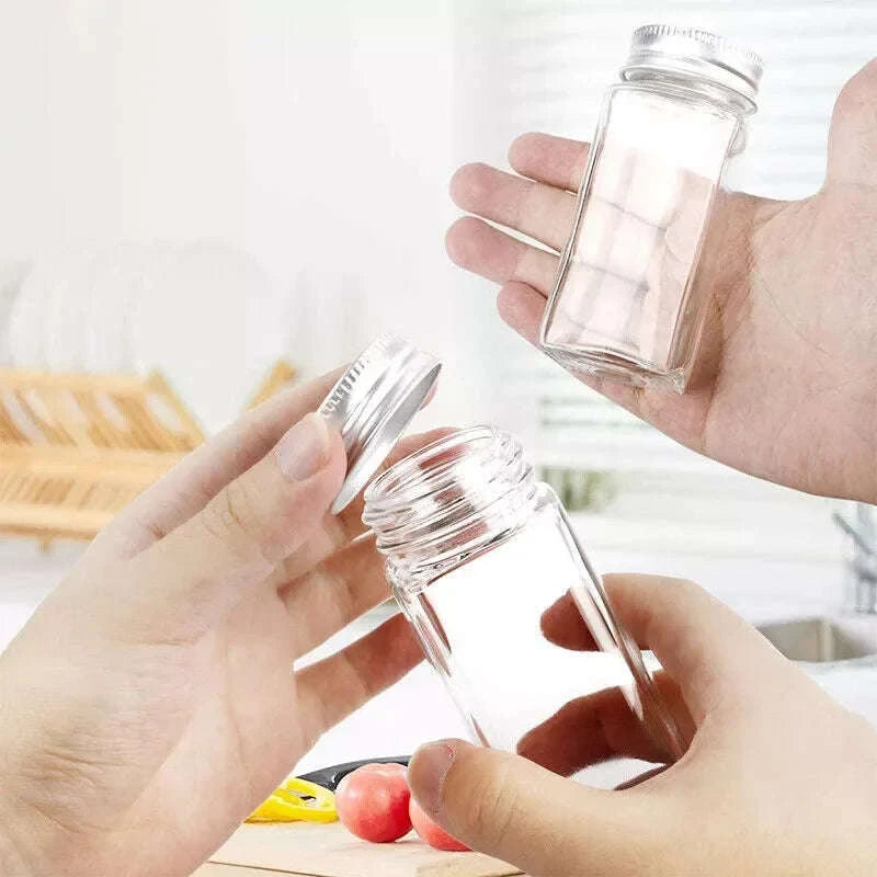 12-Piece Glass Spice Bottle Jars Set 120ml-12pc / GERMANY