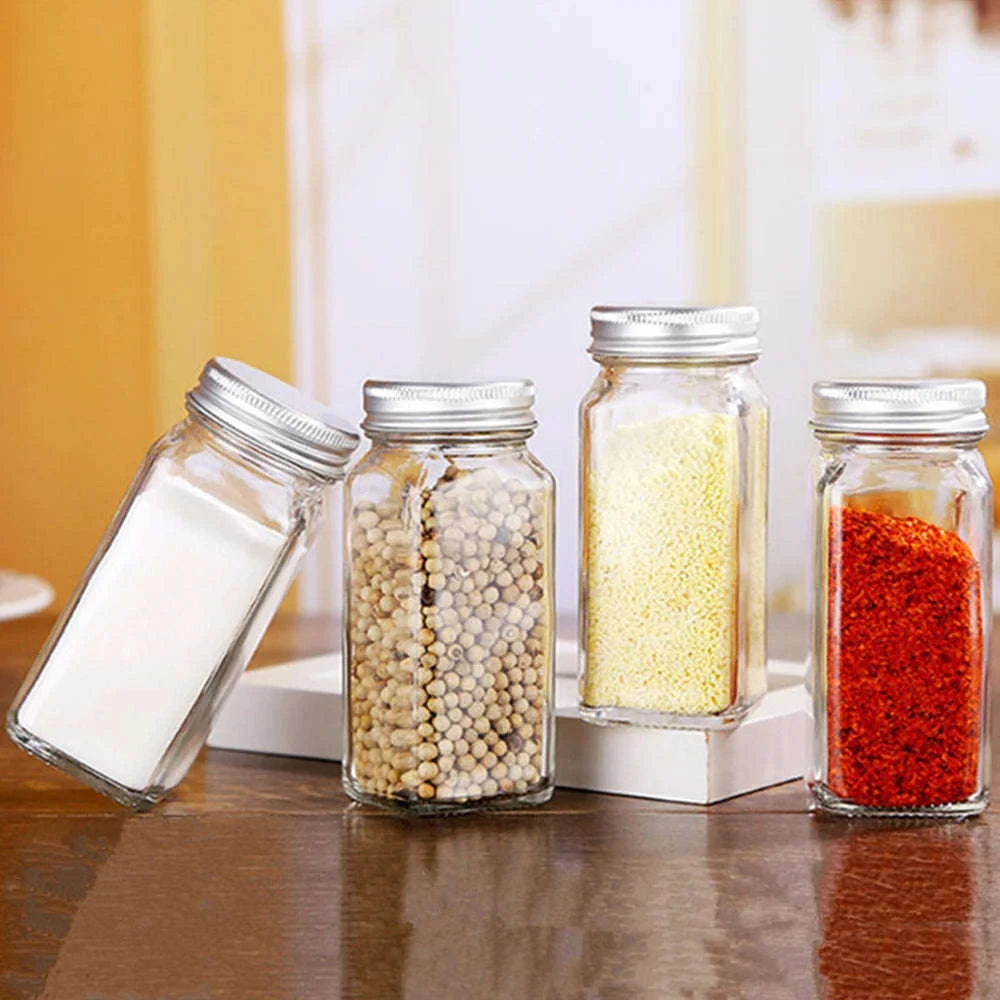 12-Piece Glass Spice Bottle Jars Set 120ml-12pc / GERMANY