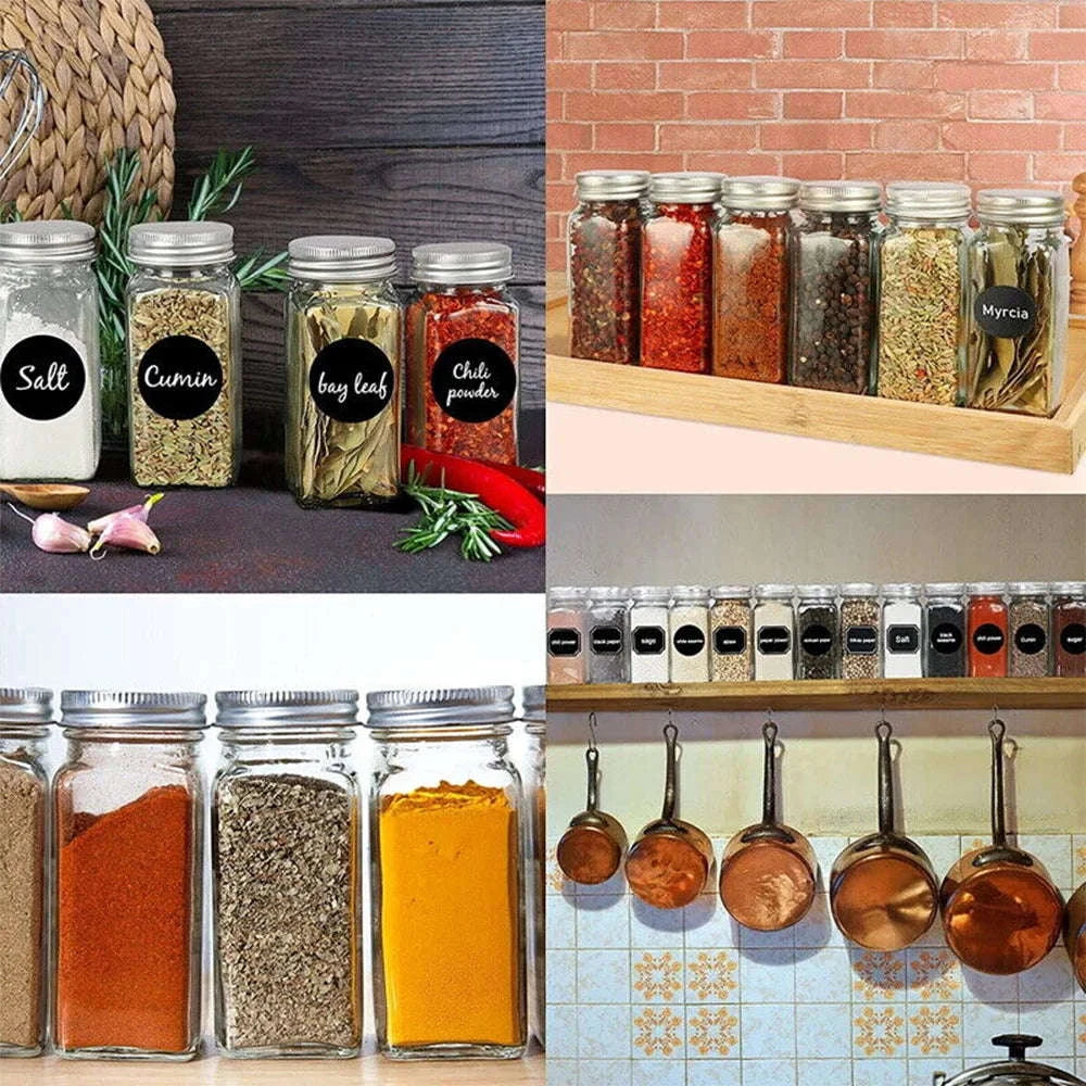 12-Piece Glass Spice Bottle Jars Set 120ml-12pc / GERMANY