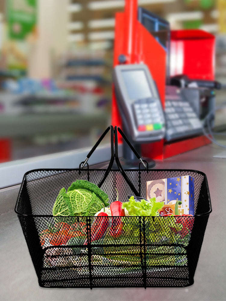 12-Piece Shopping Baskets with Handles and Stand-12pcs / United States