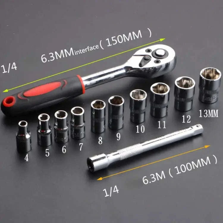 12-Piece Socket Wrench Set for Everyday Repairs-Default Title