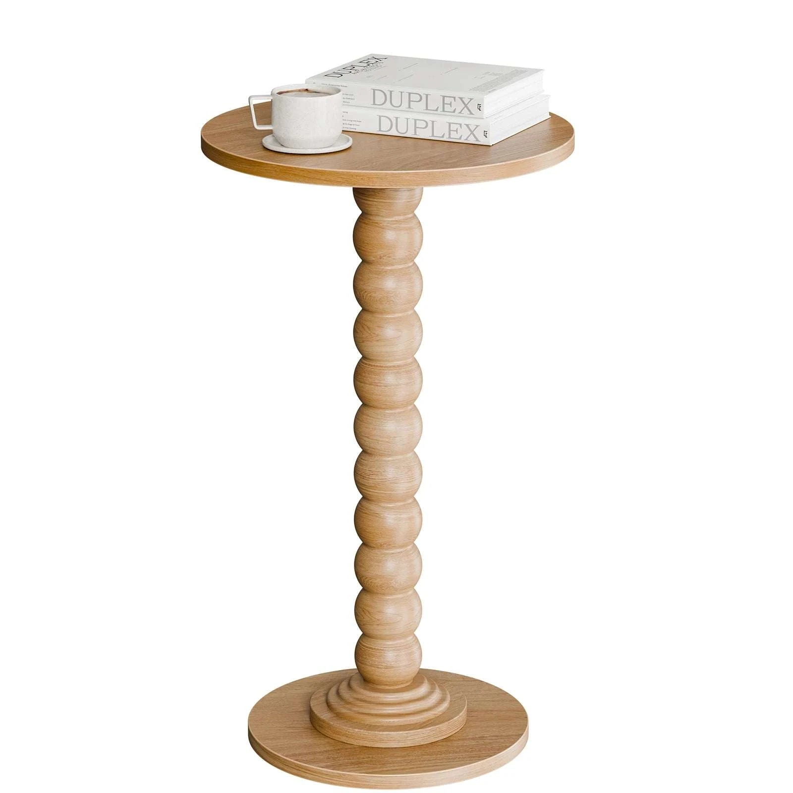 12" Round Side Table with Storage Shelf for Small Spaces-black / United States