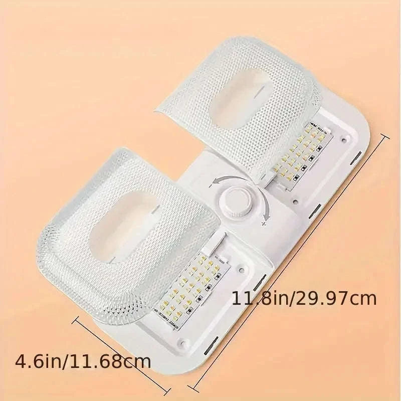 120 LED Car Interior Reading Light 3 Color Dimming 12V/24V-3395-1