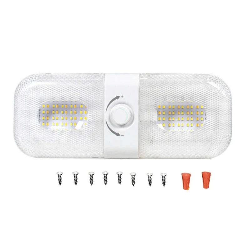 120 LED Car Interior Reading Light 3 Color Dimming 12V/24V-3395-1