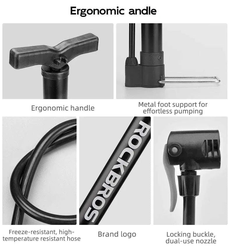 120 PSI Bike Pump with Alloy Cylinder for Presta & Schrader Valves-A320