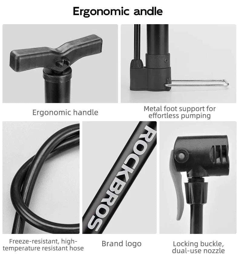 120 PSI Bike Pump with Alloy Cylinder for Presta & Schrader Valves-A320