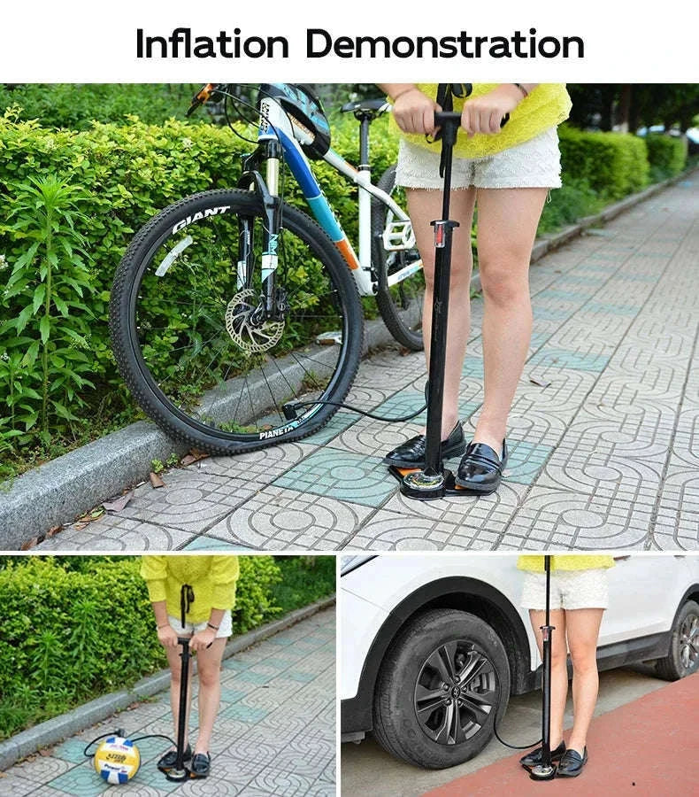 120 PSI Bike Pump with Alloy Cylinder for Presta & Schrader Valves-A320