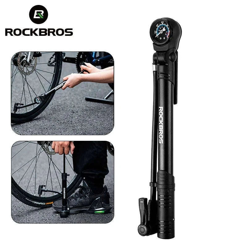120 PSI Manual Bike Pump with Gauge, Presta Schrader-42310006001