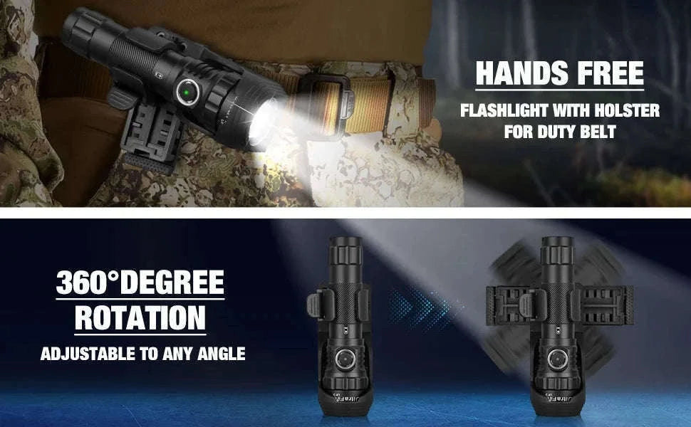 1200 Lumen Tactical LED Flashlight with USB-C Rechargeable Battery-UF3 / 21700