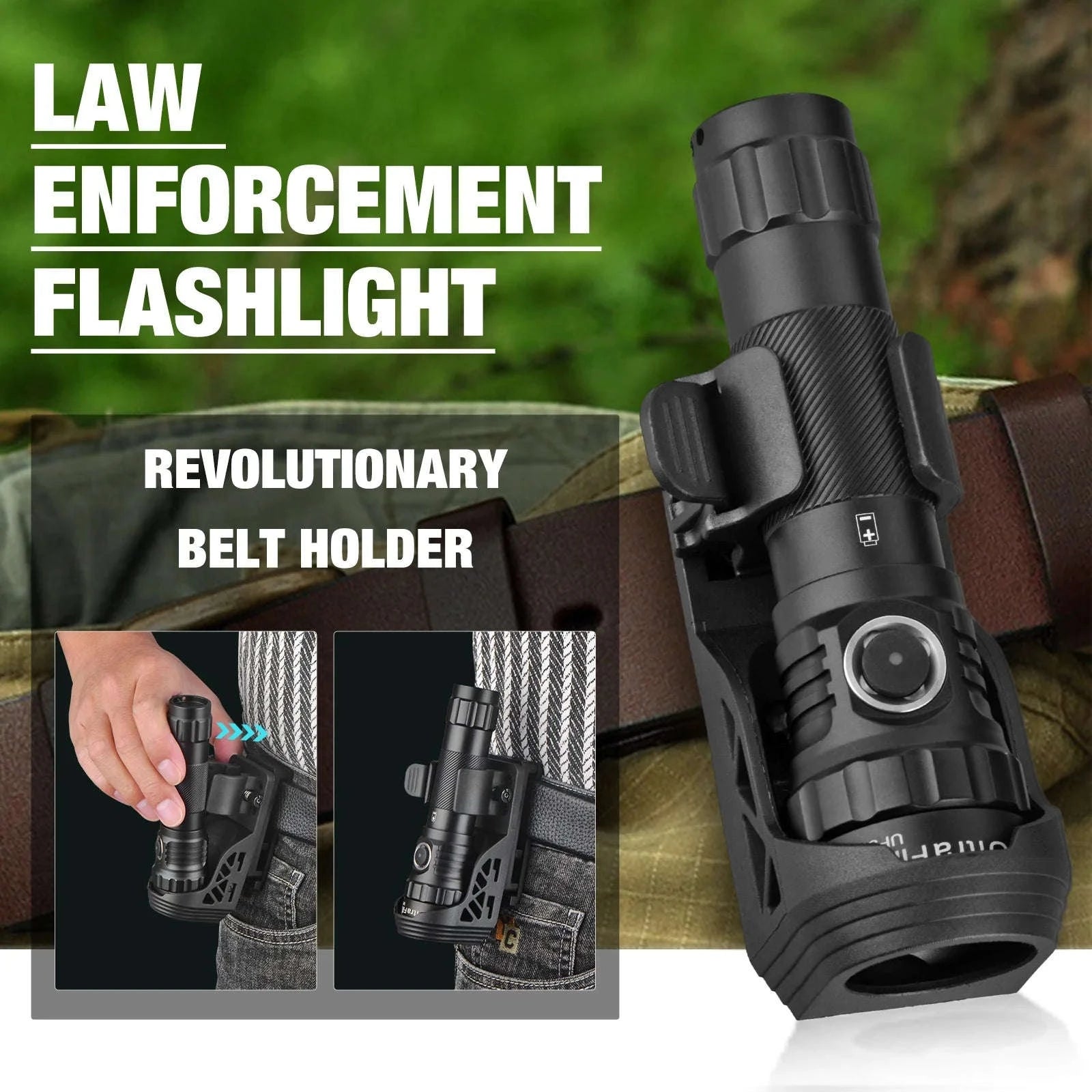 1200 Lumen Tactical LED Flashlight with USB-C Rechargeable Battery-UF3 / 21700