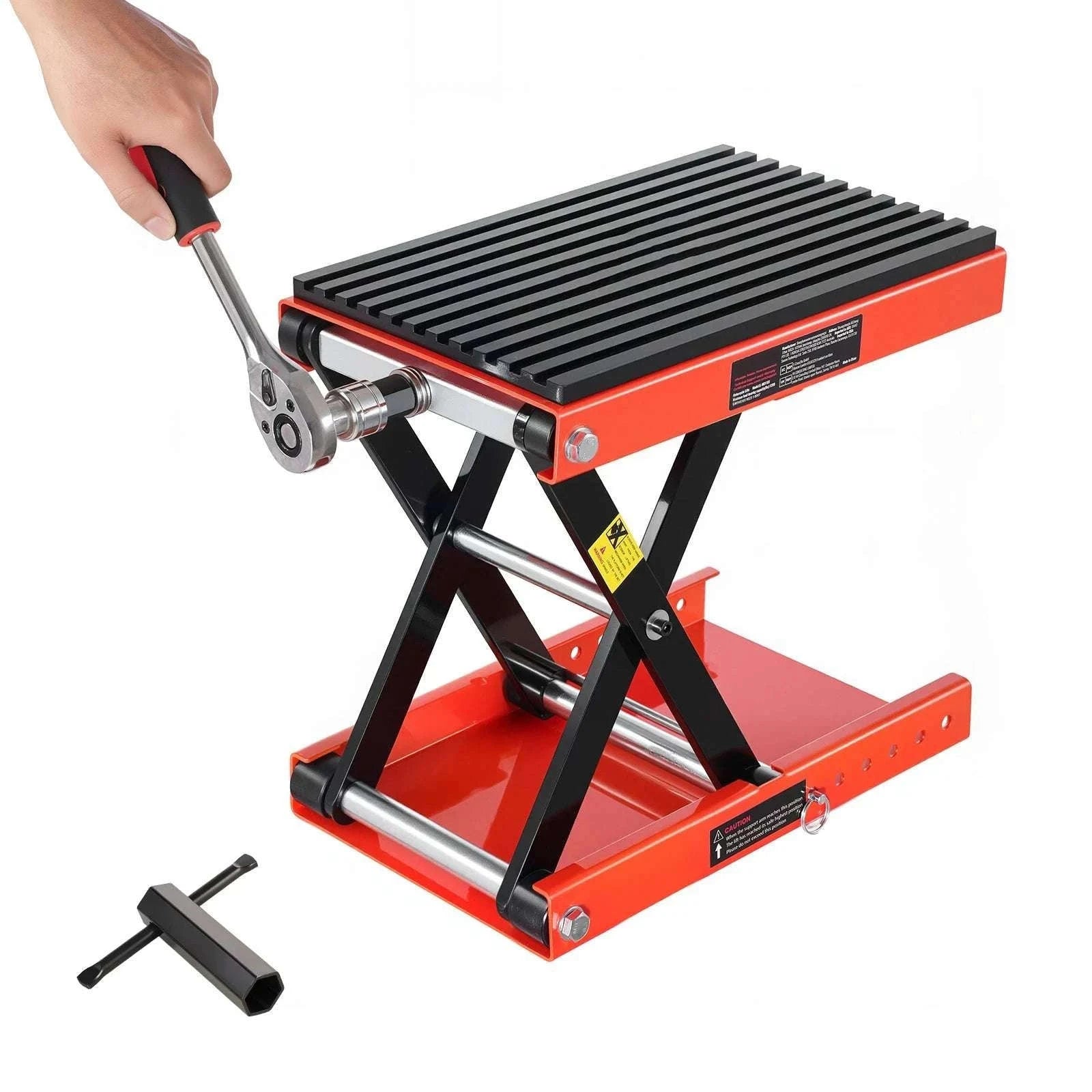 1200lbs Motorcycle Lift Jack Wide Deck Scissor Stand for ATV & Dirt Bikes-1200lbs / Poland