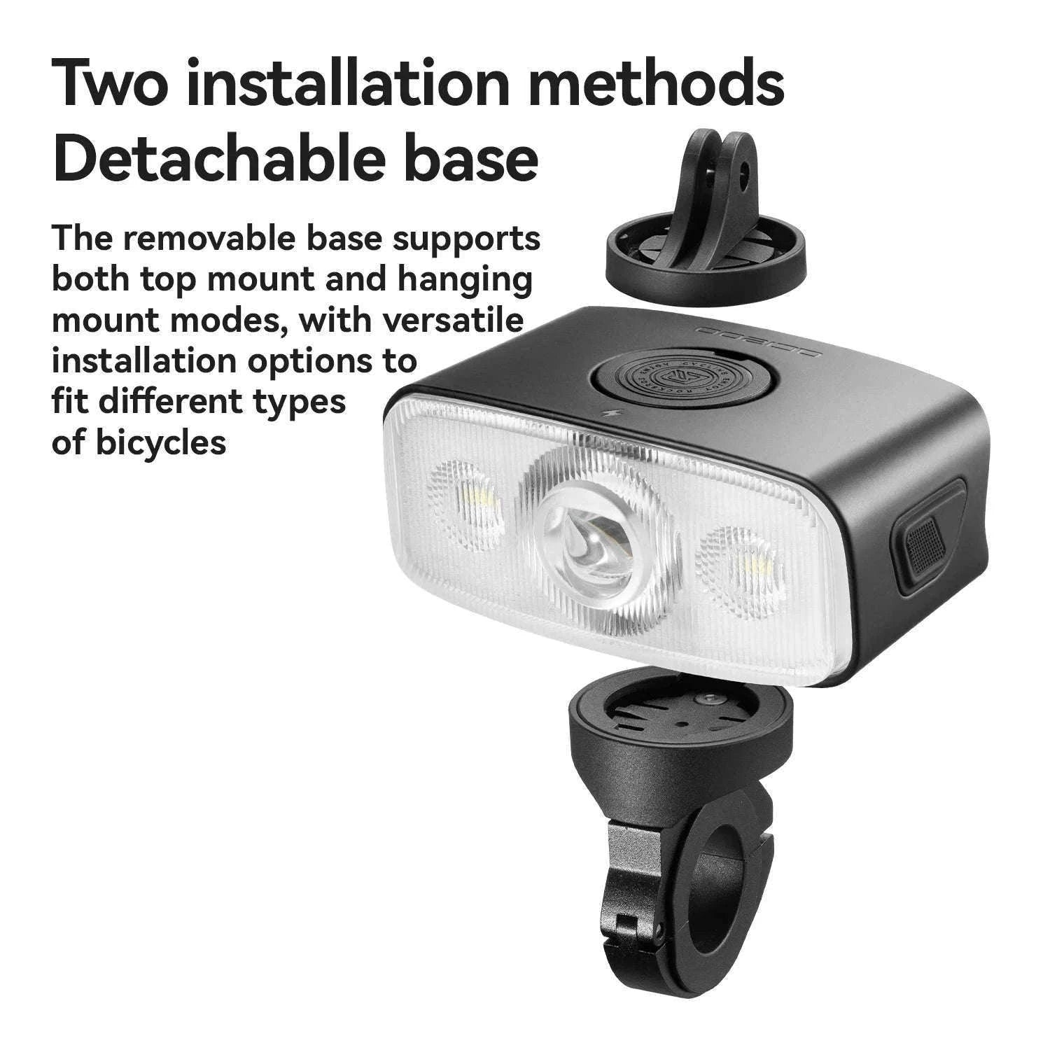 1200LM Bike Headlight USB Rechargeable IPX6 Waterproof Front Light-QC1200-white