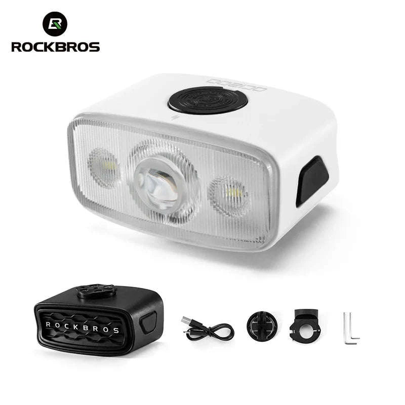 1200LM Bike Headlight USB Rechargeable IPX6 Waterproof Front Light-QC1200-white
