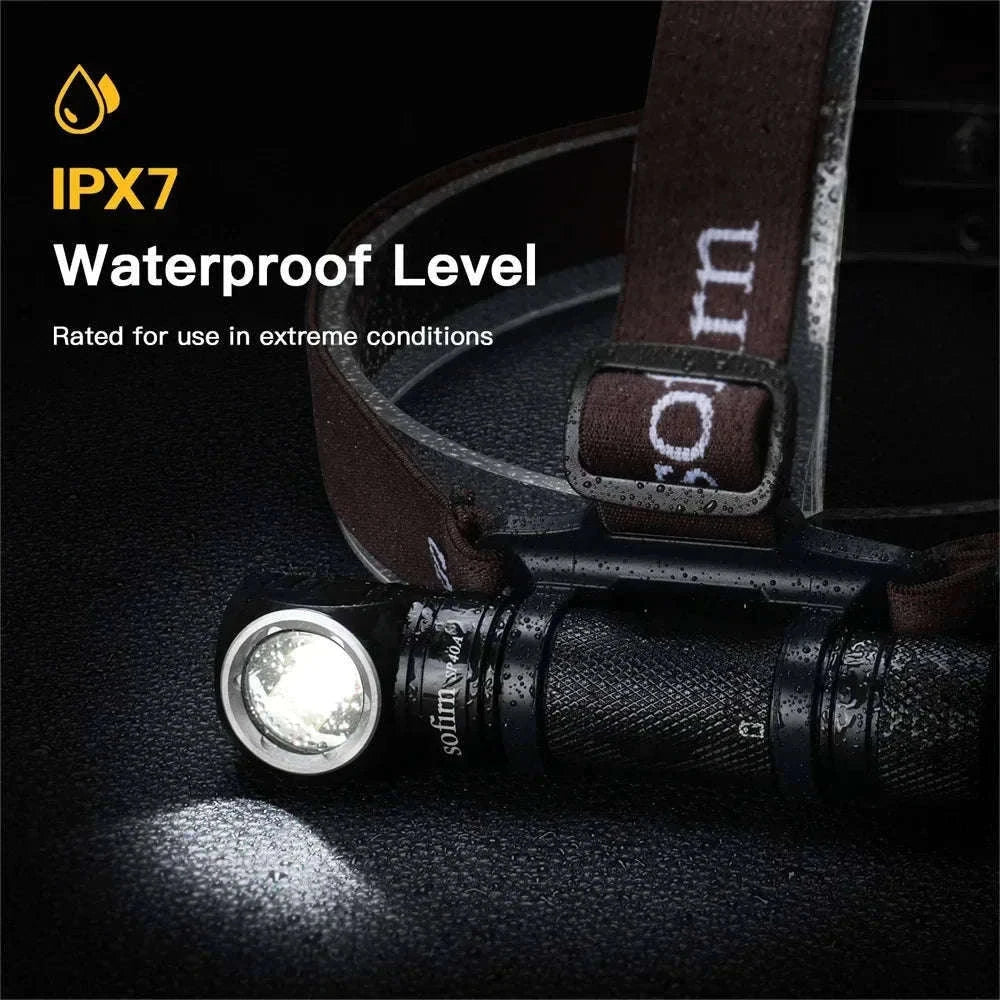 1200lm Rechargeable LED Headlamp with Magnetic Tail Cap-5000K / Poland