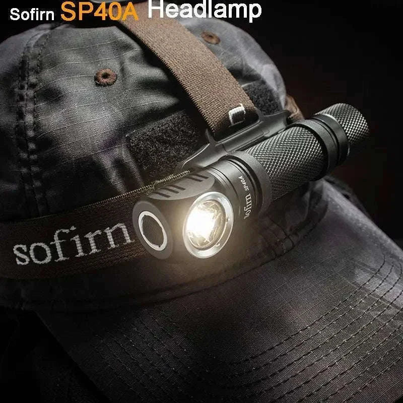 1200lm Rechargeable LED Headlamp with Magnetic Tail Cap-5000K / Poland