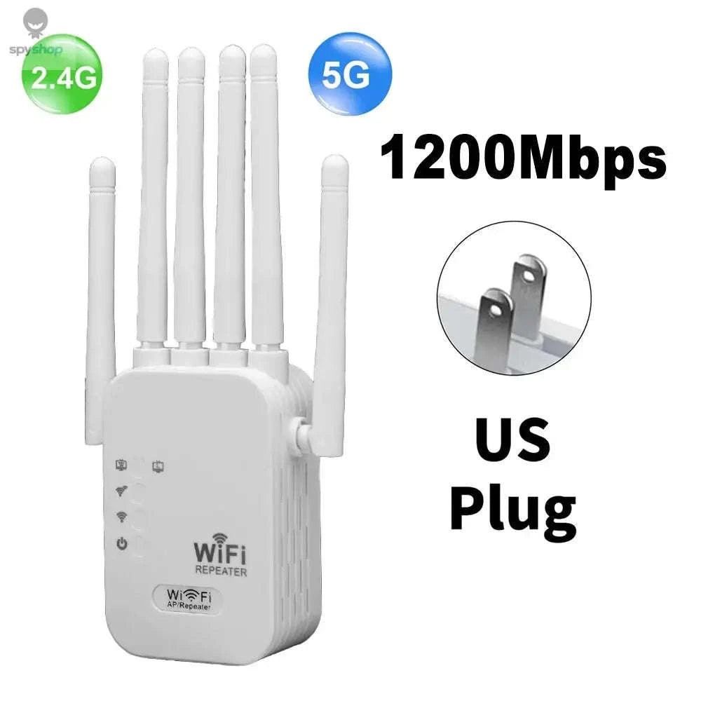1200Mbps WiFi Range Extender with Dual-Band Coverage-300Mbps US Plug