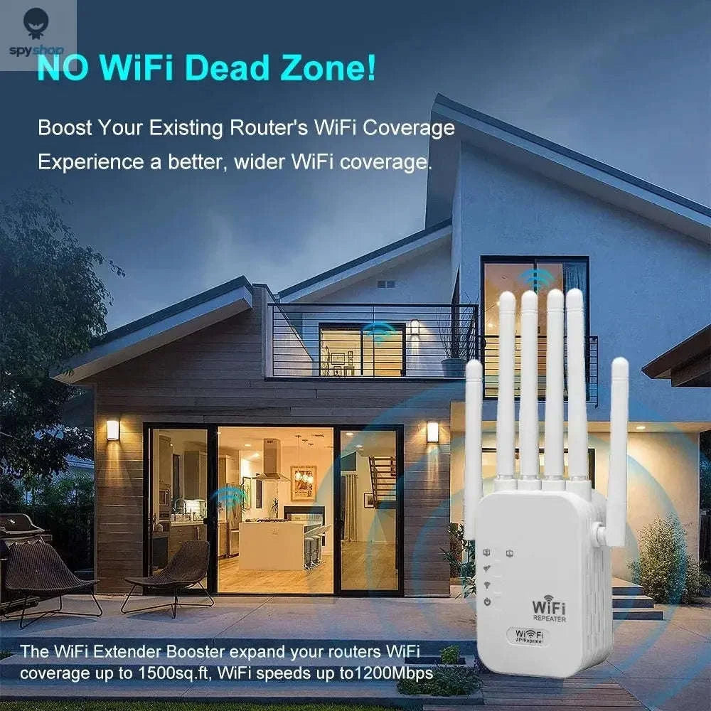 1200Mbps WiFi Range Extender with Dual-Band Coverage-300Mbps US Plug