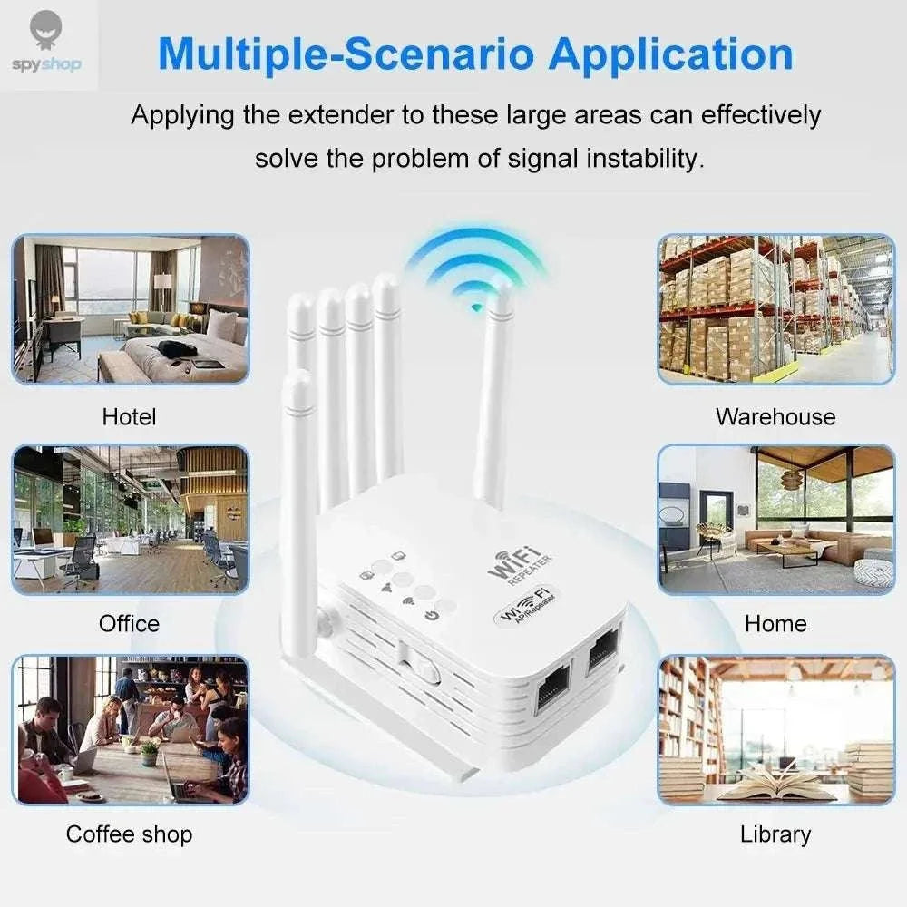 1200Mbps WiFi Range Extender with Dual-Band Coverage-300Mbps US Plug