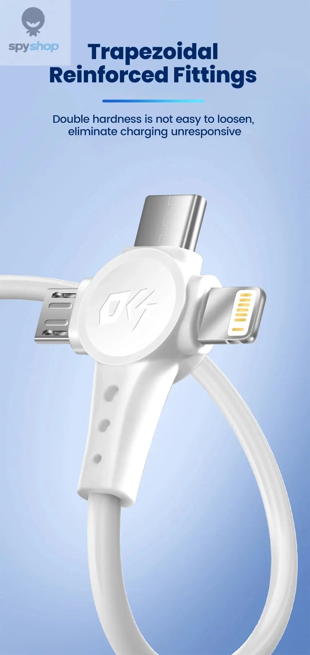 120W 3-in-1 Mobile phone fast charging data cable For iPhone Huawei Xiaomi Super fast charging spring retractable data cable Spy-shop.com