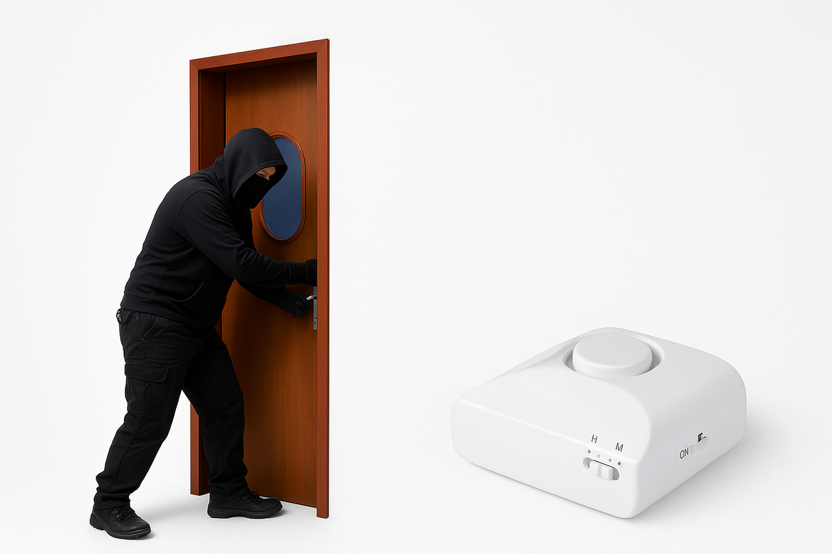 Alarma de tope de puerta 120dB, 3 niveles de sensibilidad, cuña de puerta, bloqueo de puerta, tope de seguridad portátil para casa, hotel, viaje, apartamento