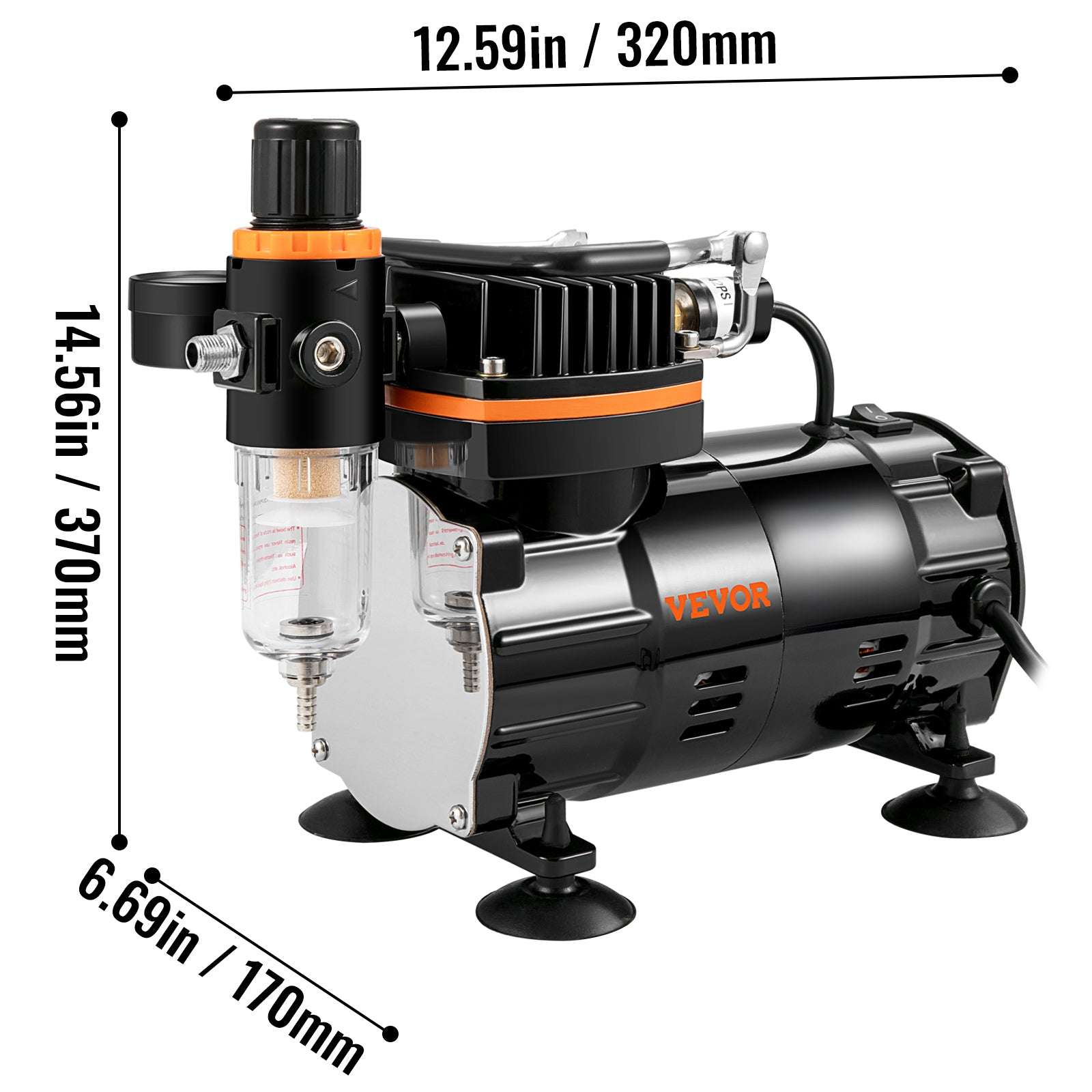 120W Dual-Action Airbrush Kit with Compressor for Art, Nails & DIY-spain