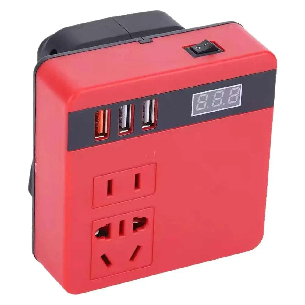 120W Electric Tool Battery Inverter DC 18V-21V to AC 220V-YELLOW